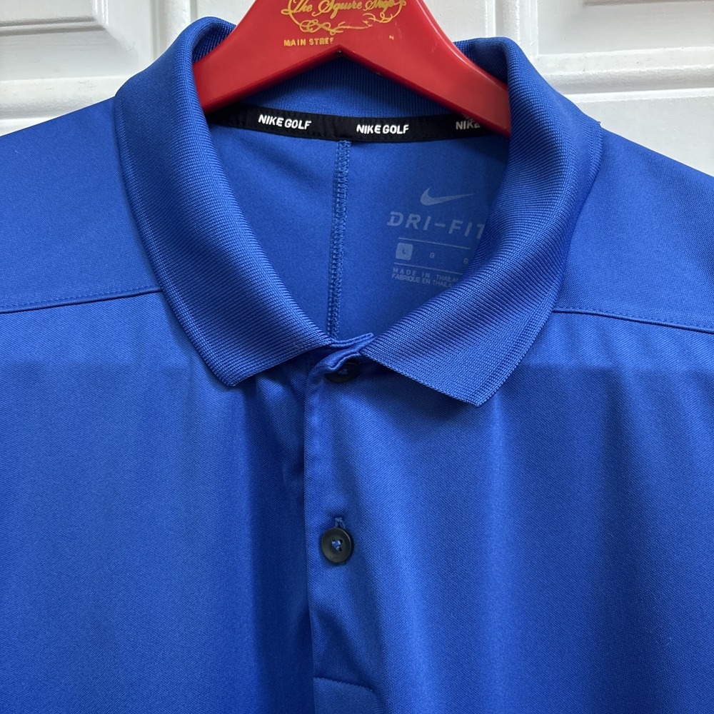 Nike Golf Dri-FIT Men's Solid Blue Polo Shirt Large - Picture 4 of 5